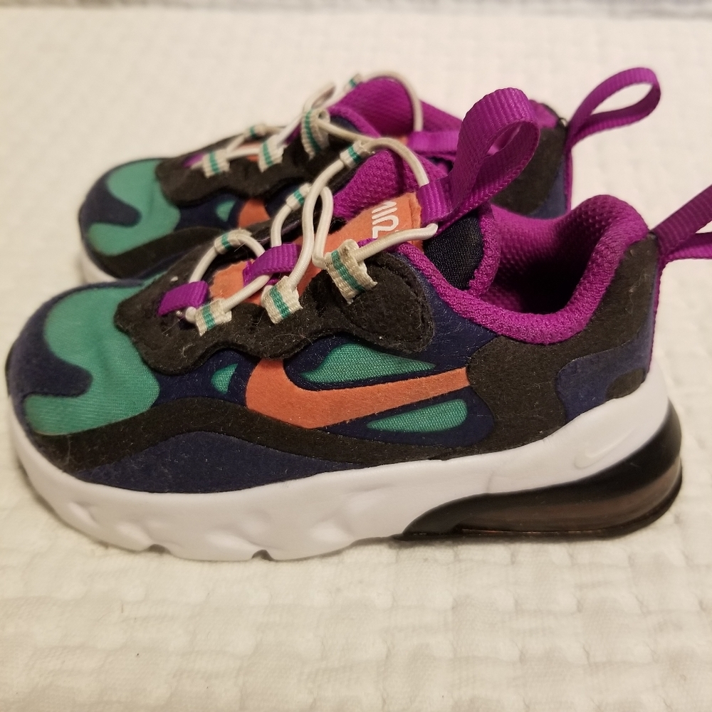 Nike Air Max 270 Aqua/Purple/Blue Toddler Sneakers